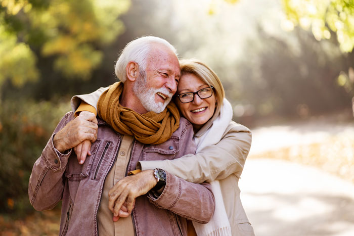 old couple laughing